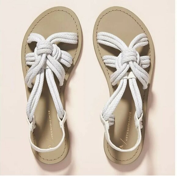Anthropologie Reeta sandals size 36Euro 5.5 US strappy rope flat NWOT - Picture 1 of 7